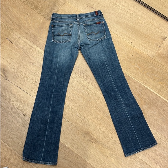 7 For All Mankind Dark Blue Boot Cut Jeans - Picture 2 of 4